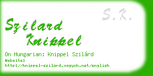 szilard knippel business card