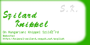 szilard knippel business card